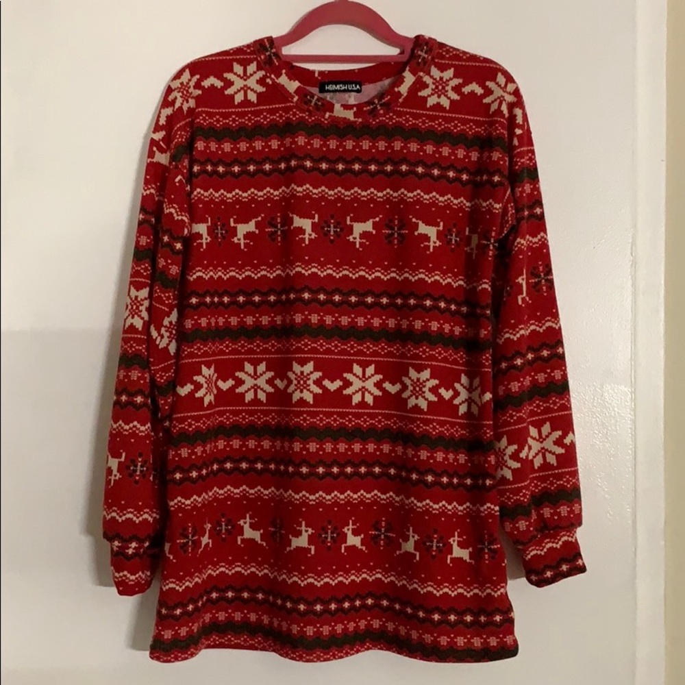 Red winter sweater
